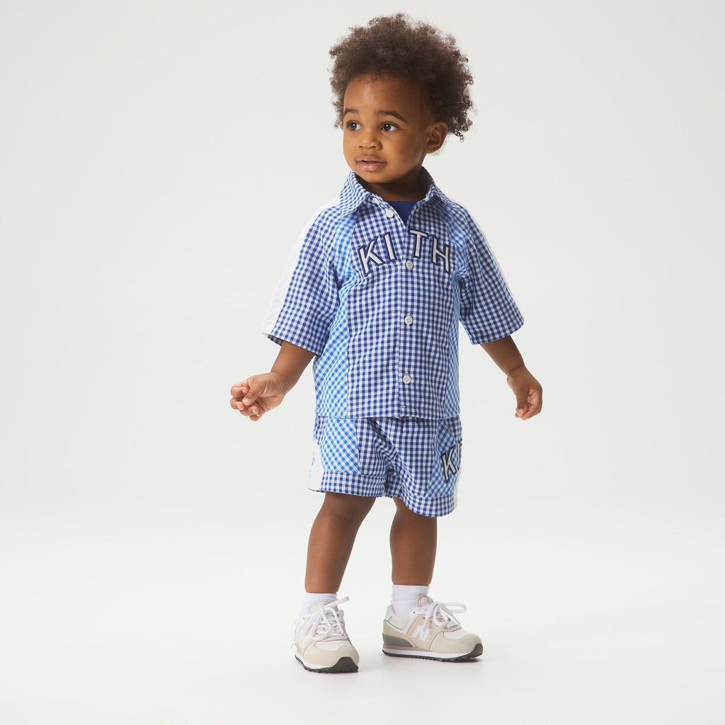 Kith Baby Color-Blocked Gingham Apollo Shirt - Layer