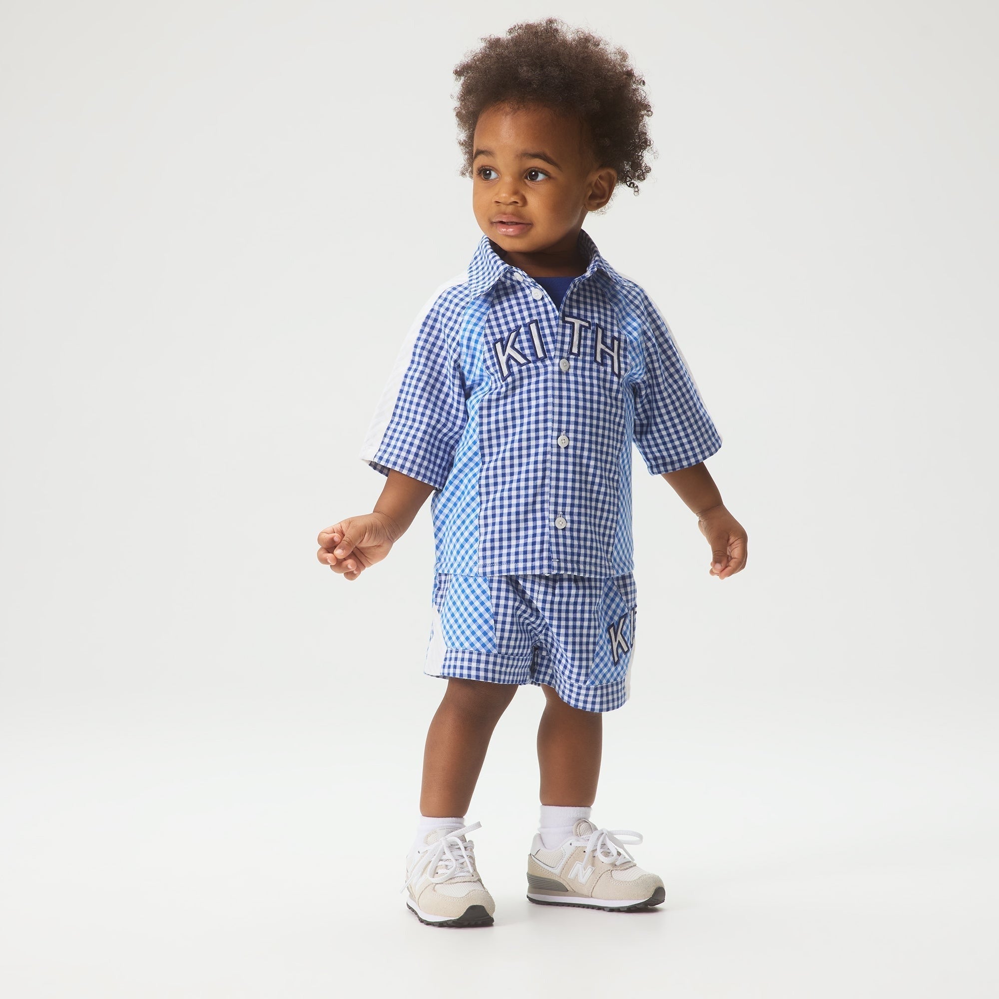 Kith Baby Color-Blocked Gingham Apollo Shirt - Layer