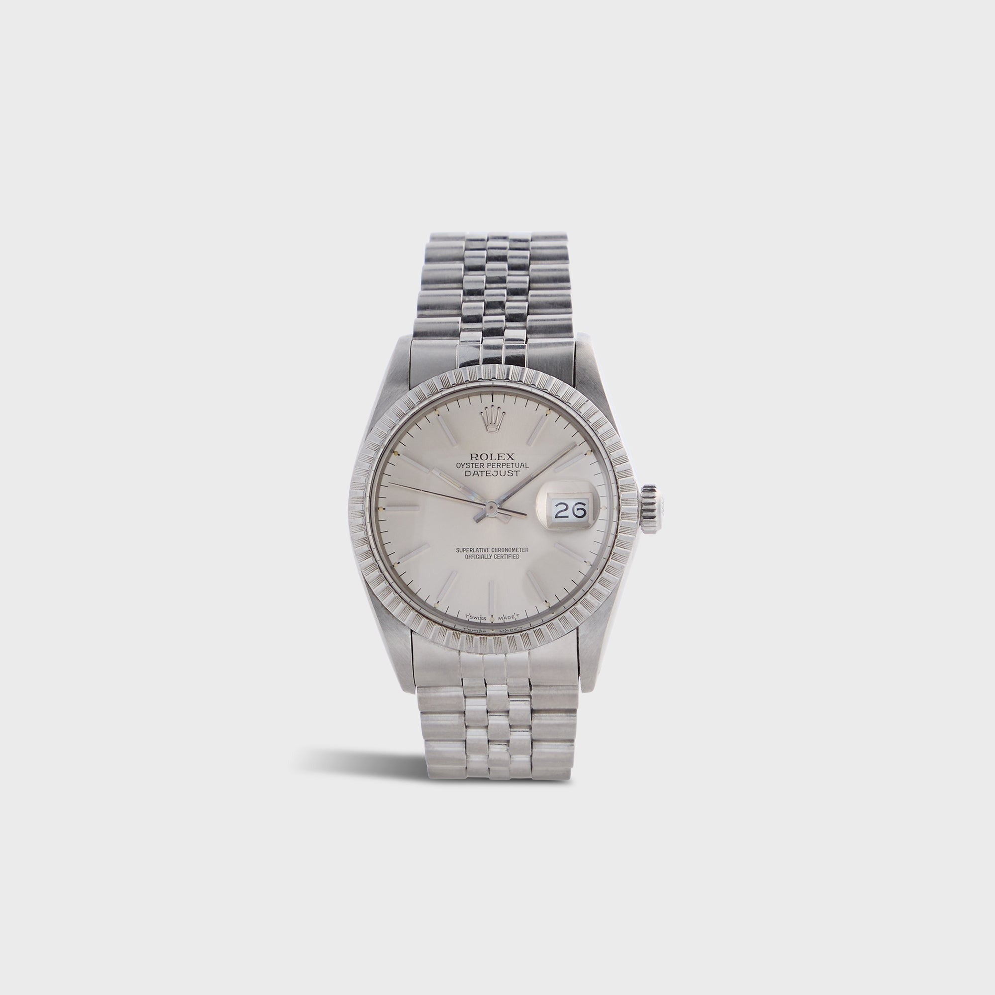 Wind Vintage Rolex Datejust Reference 16030 With Silver Dial Unpolished - Silver