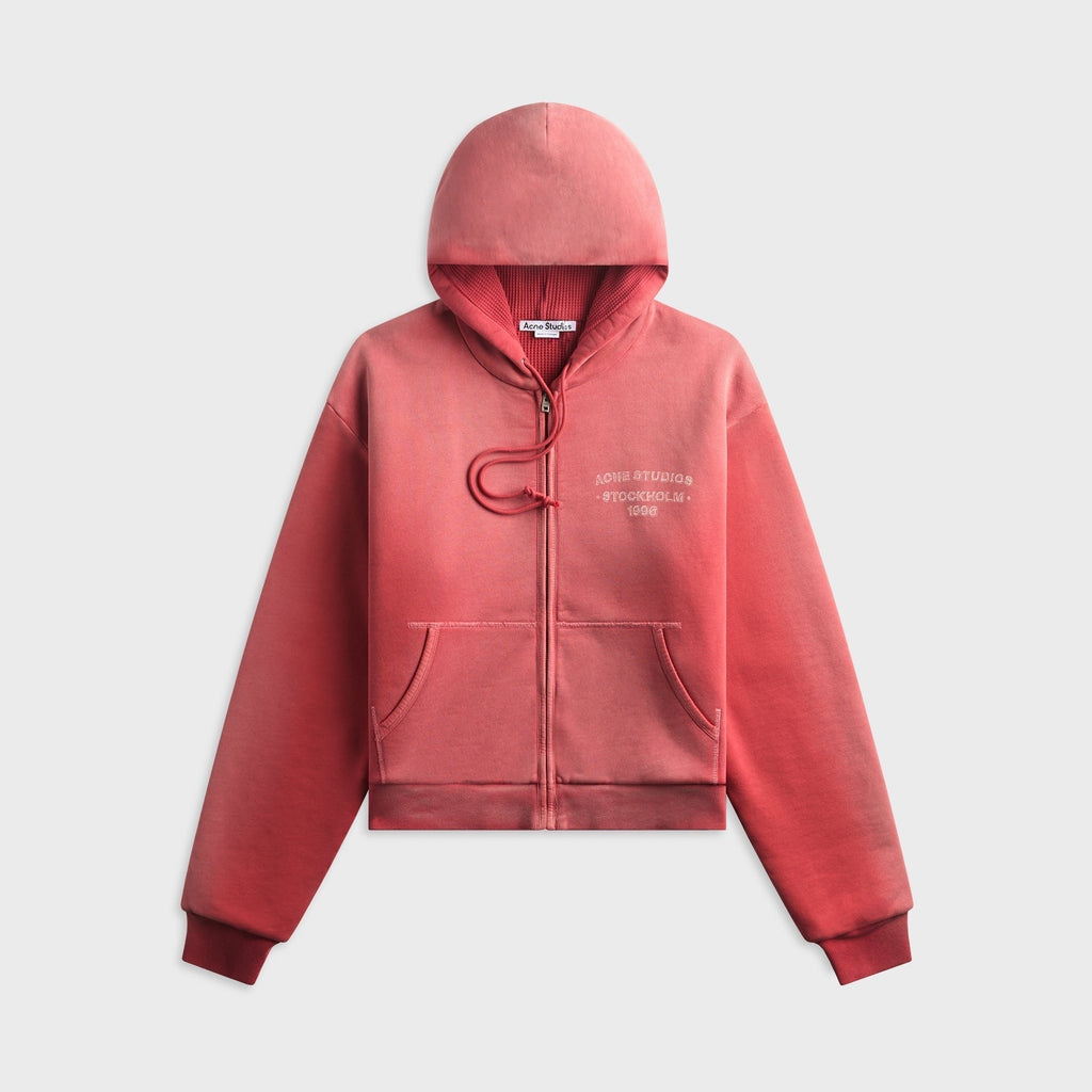 Acne Studios Sprayed Zip Hoodie - Red