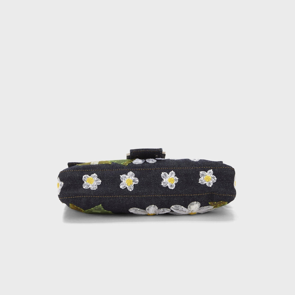 WGACA Fendi Embroidered Baguette - Navy