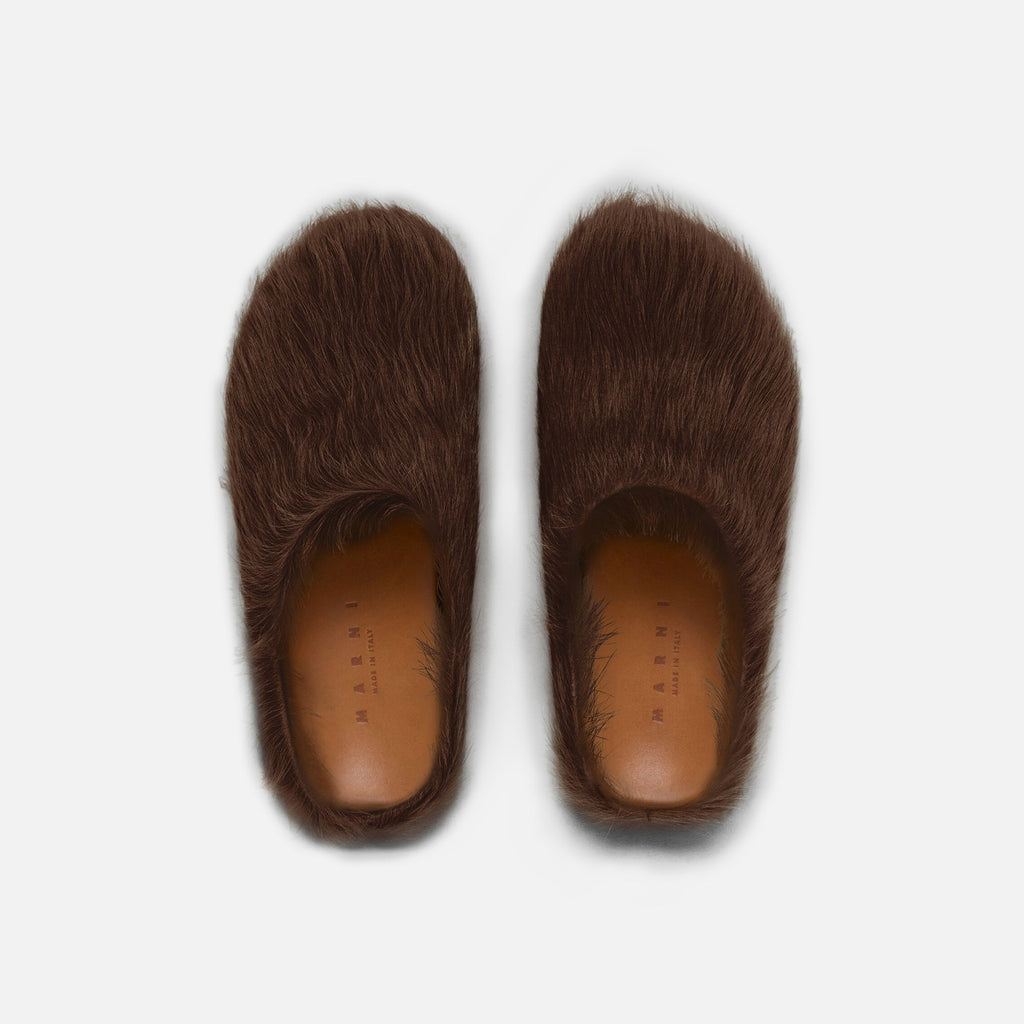 Marni Mens Fussbett Sabot - Brown