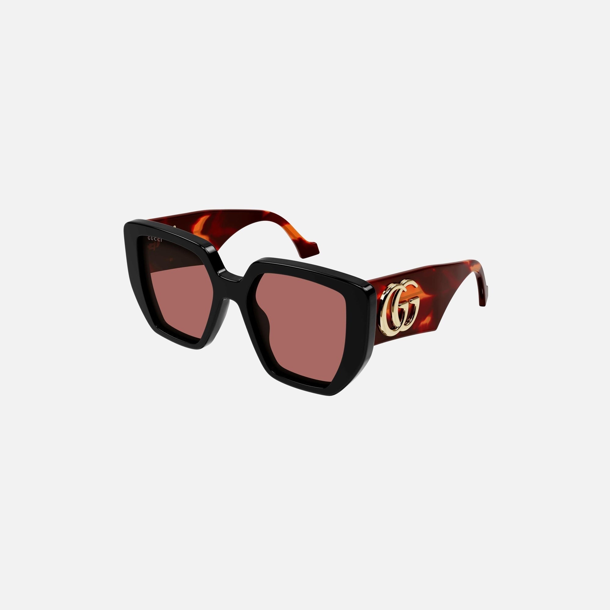 Gucci Acetate Oversized Frames - Orange Havana