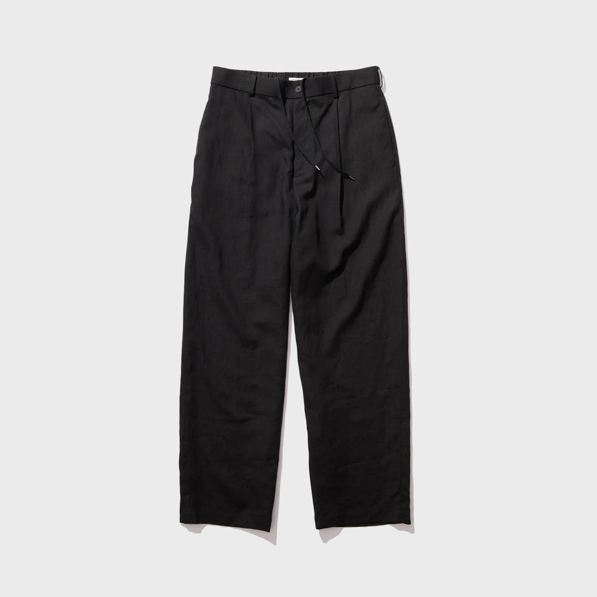 ATON Sillk Linen Mixing Loose Fit Pant - Black