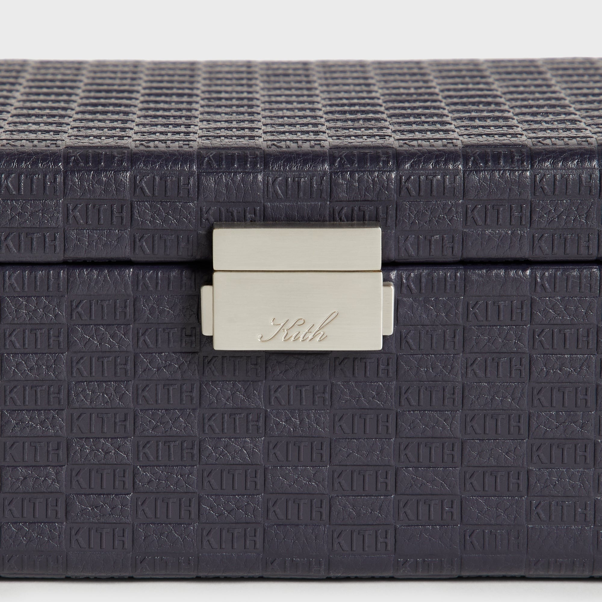 Kith Monogram Tumbled Saffiano Leather Watch Box - Ink
