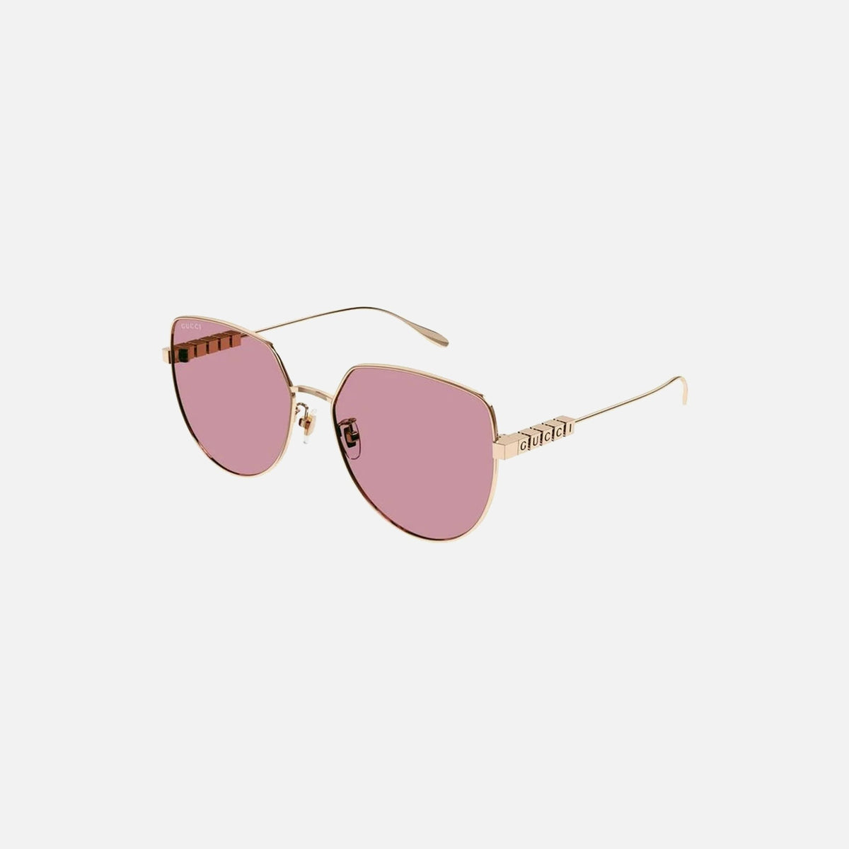 Gucci Metal Round Frames - Pink / Gold