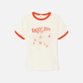 ReDone Ringer Tee Enjoy The Ride - Vintage Ivory