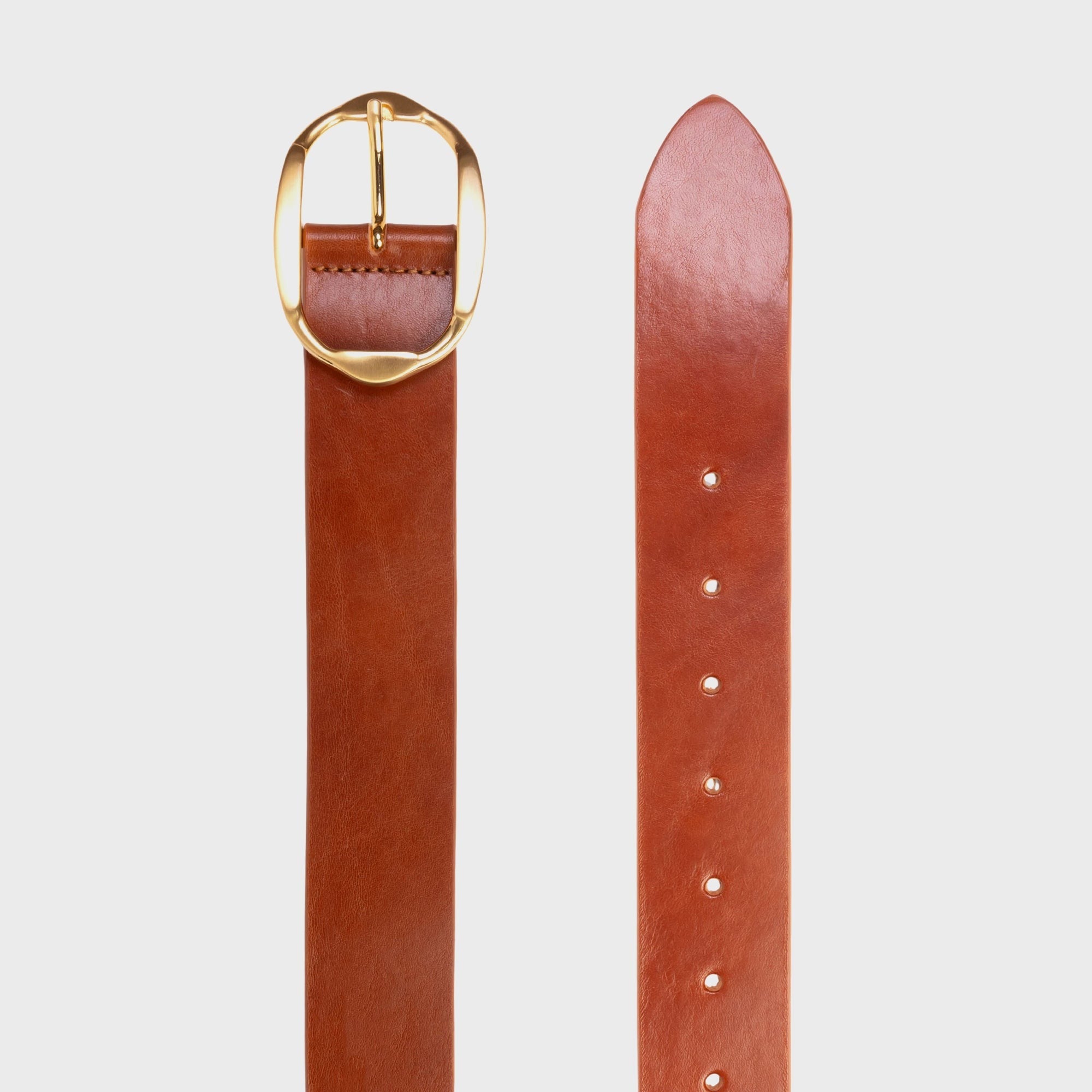 Black Suede Studio Dune Belt - Cappucino Leather