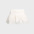 GUIZIO Ell Lace Trim Mini Skirt - Ivory