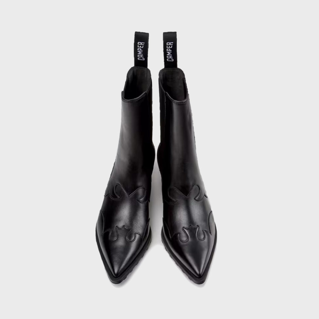 Camper WMNS Anita Leather Ankle Boot - Black