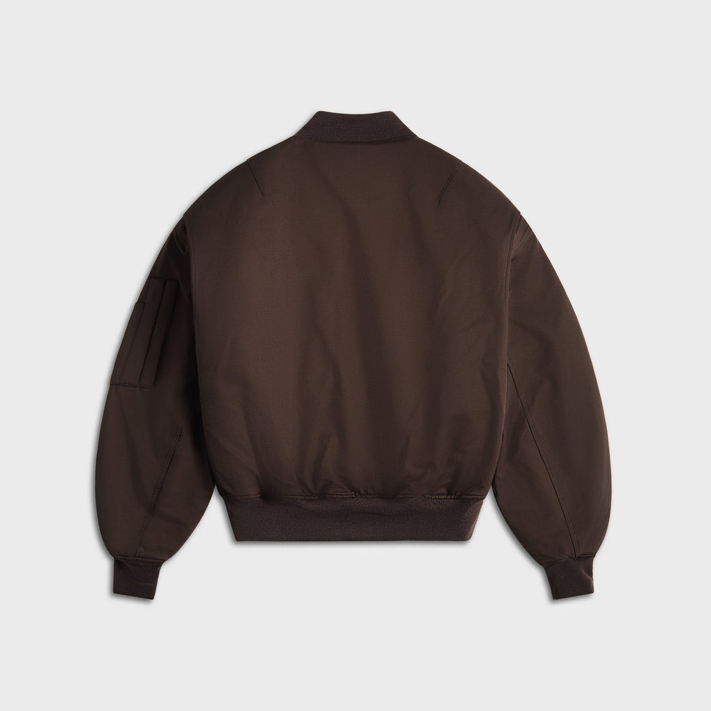 Entire Studios Cropped Broad Bomber Suiting - Dark Brown