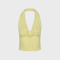 Frankies Bikinis x Jennie Briar Cloud Knit Halter Top - Morning Light