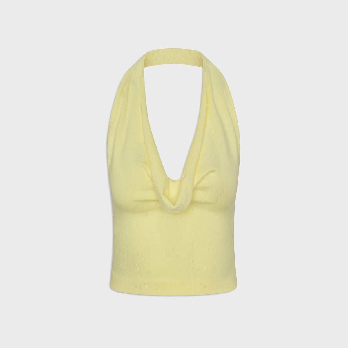 Frankies Bikinis x Jennie Briar Cloud Knit Halter Top - Morning Light