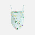 Kim Shui Floral Embroidered Bustier - Light Blue