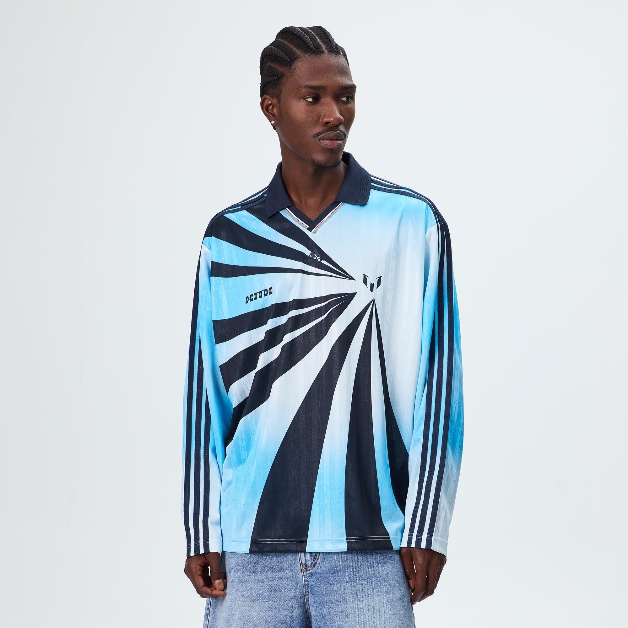 Kith & Messi for adidas Football Blue Goalkeeper Long Sleeve Tee - Blue