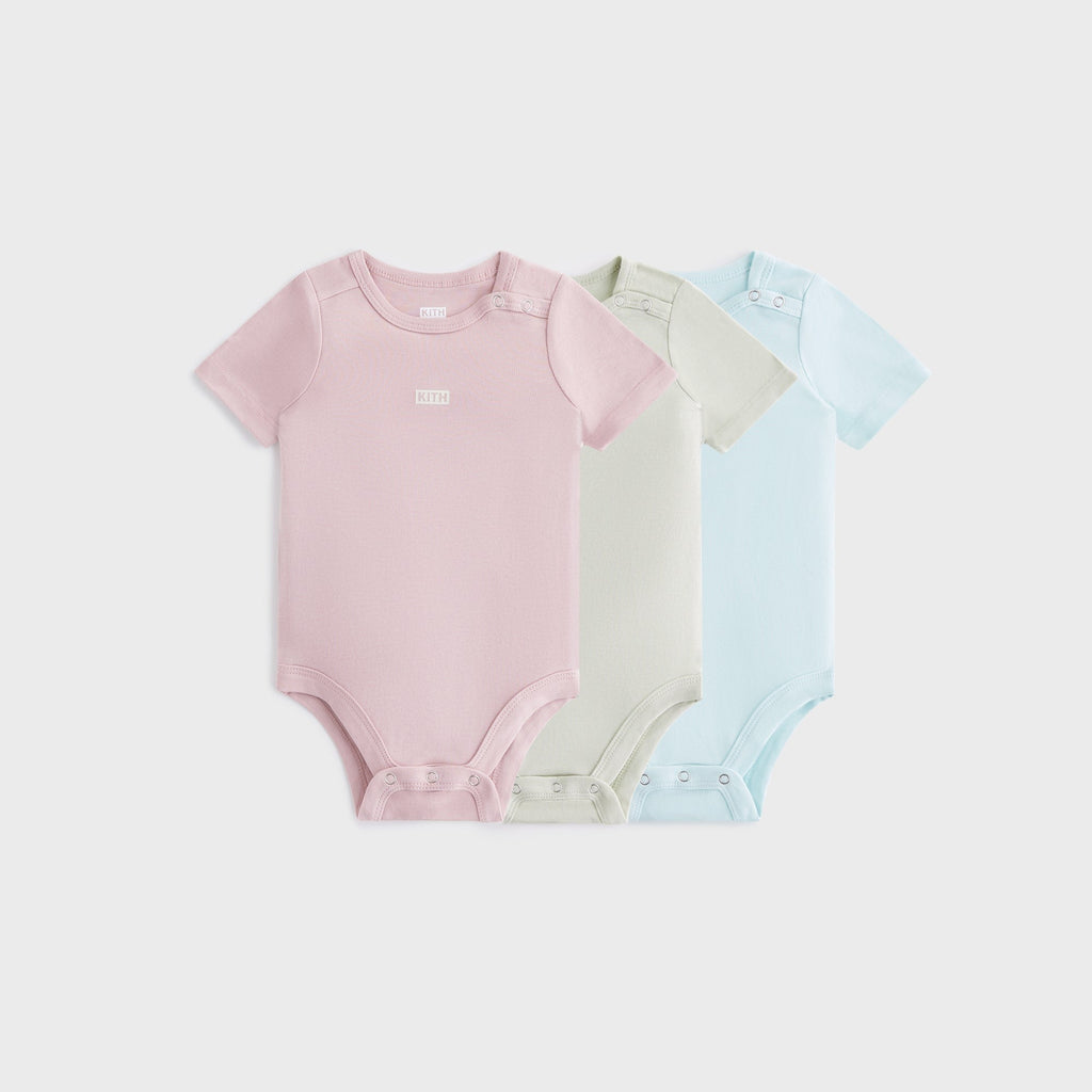 Kith Baby Palette 3-Pack Bodysuit - Dusty Quartz