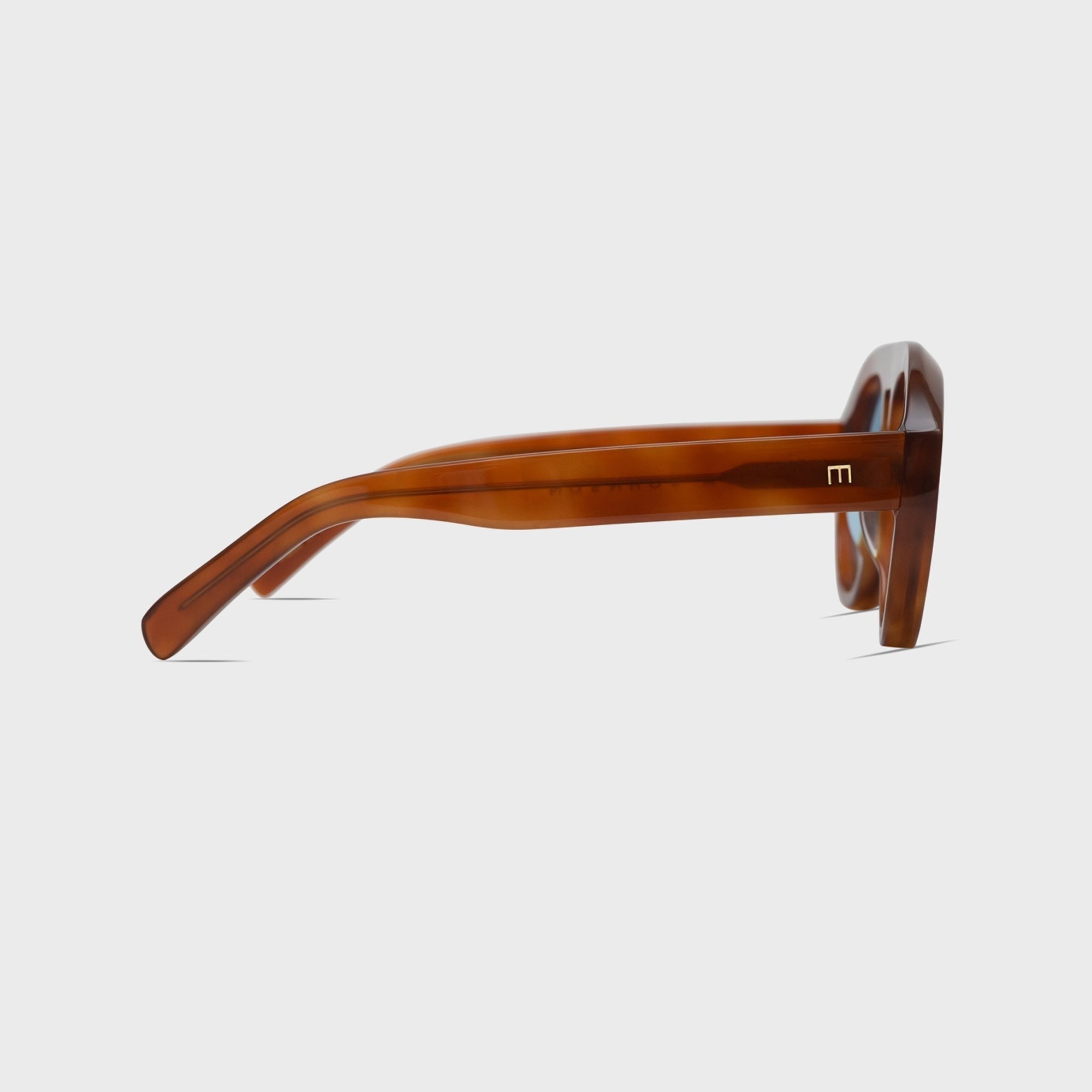 Elisa Johnson Val Sunglasses - Light Brown / Tortoise Blue