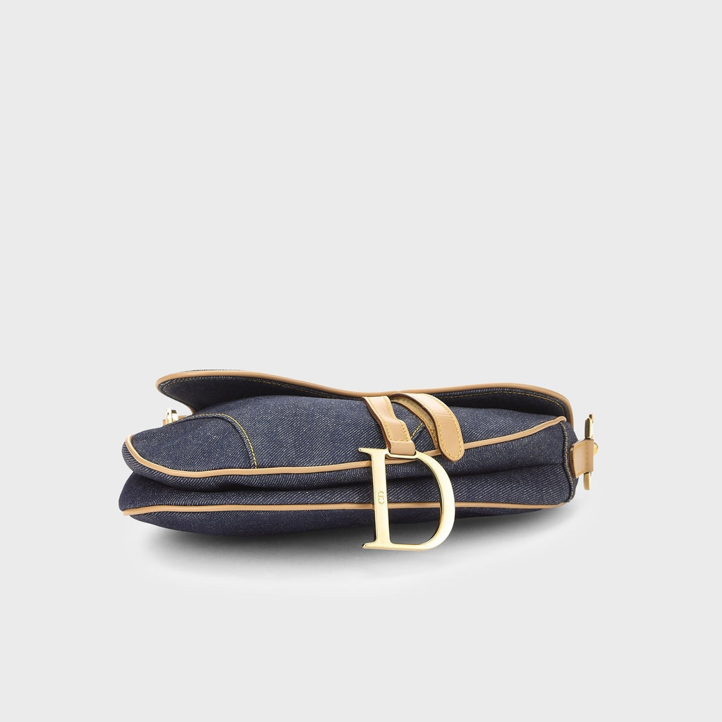 WGACA Dior Denim Saddle Bag - Navy