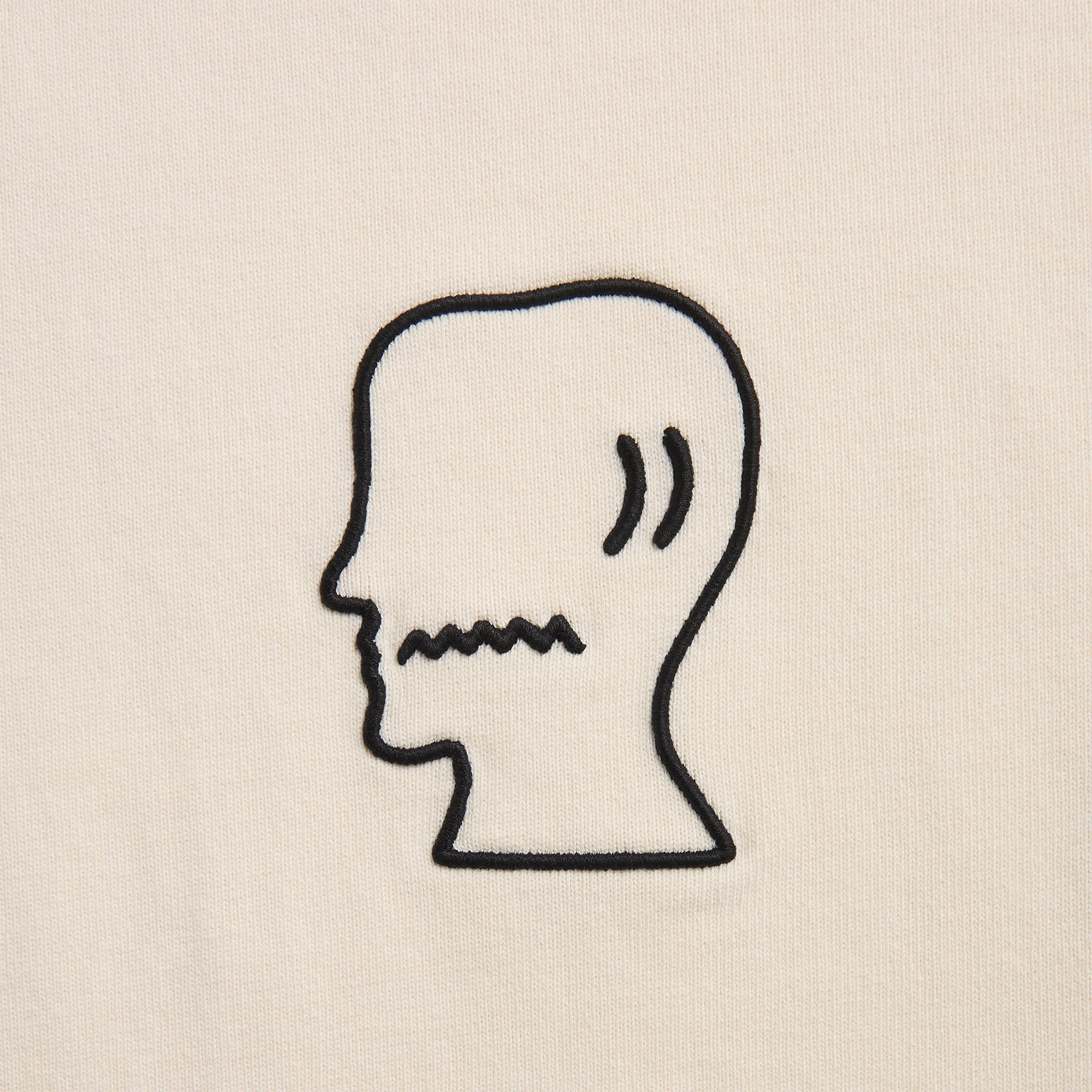 Brain Dead Heavyweight 3D Embroidery Logo Head Tee - Natural