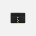 Saint Laurent YSL PCC 172Y Tricolor Hardware Monogram Card Holder - Black