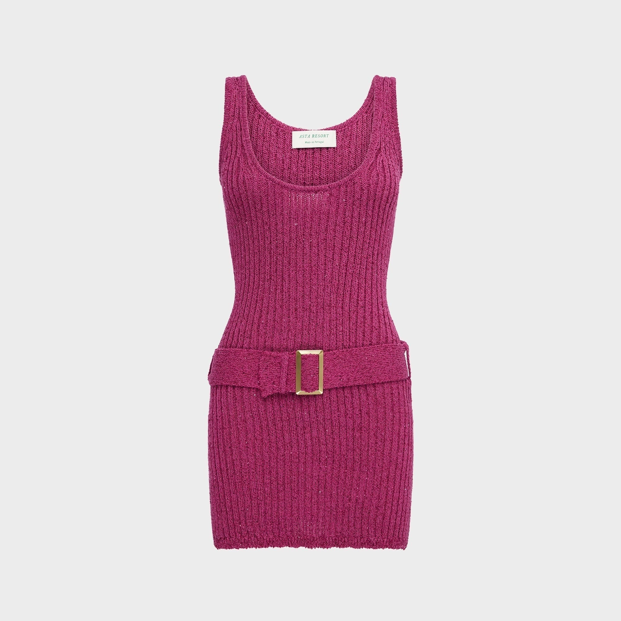 Asta Resort Ana Belted Mini Dress - Geranium Sequin