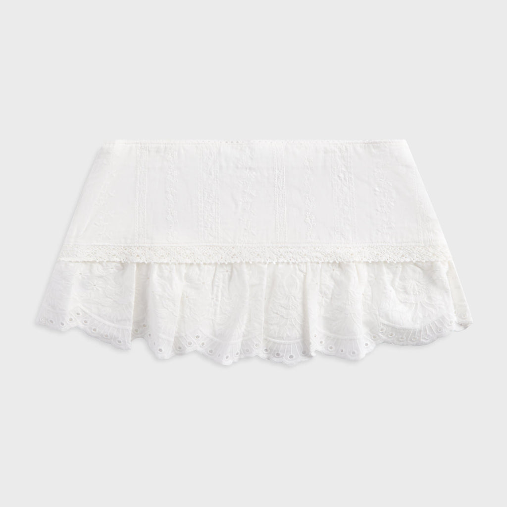 GUIZIO Aylin Mini Skirt - White