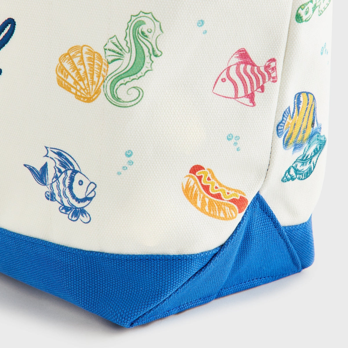 Kith Kids Canvas All-Over Printed Tote - Cobalt