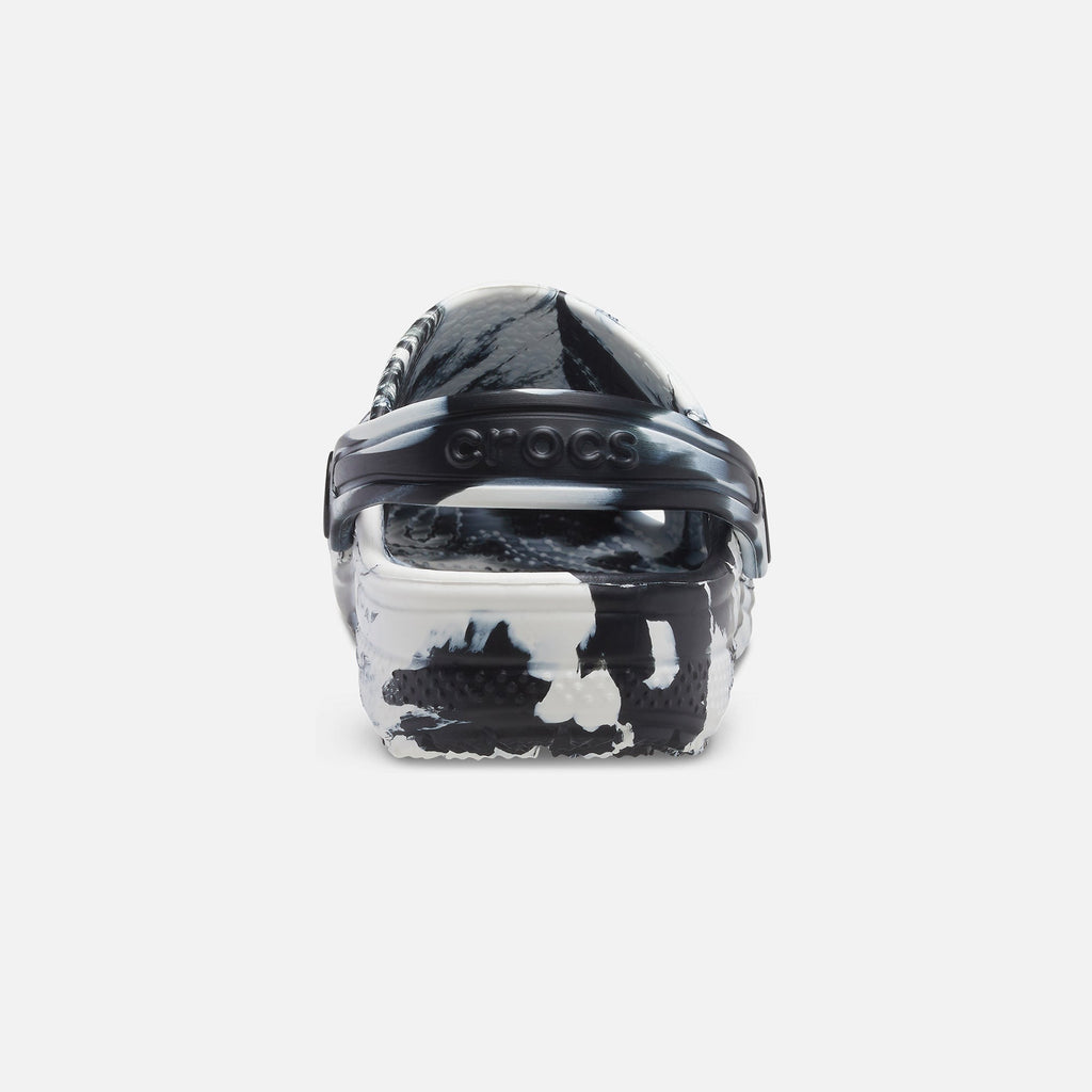 Crocs Kids Classic Marbled Clog - Black / White