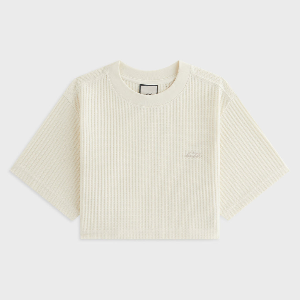 Kith Women Fei Waffle Cropped Tee - Sandrift