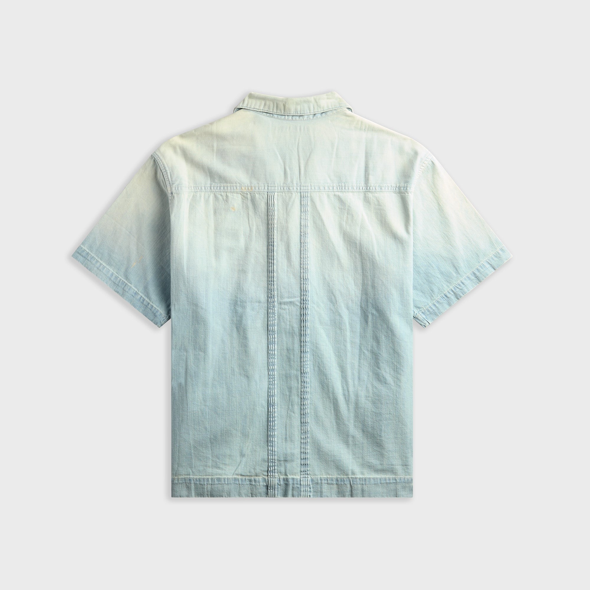Coût De La Liberté Cedro Rigid Preshunk Denim Pleated Pocket Shirt - Buena Vista