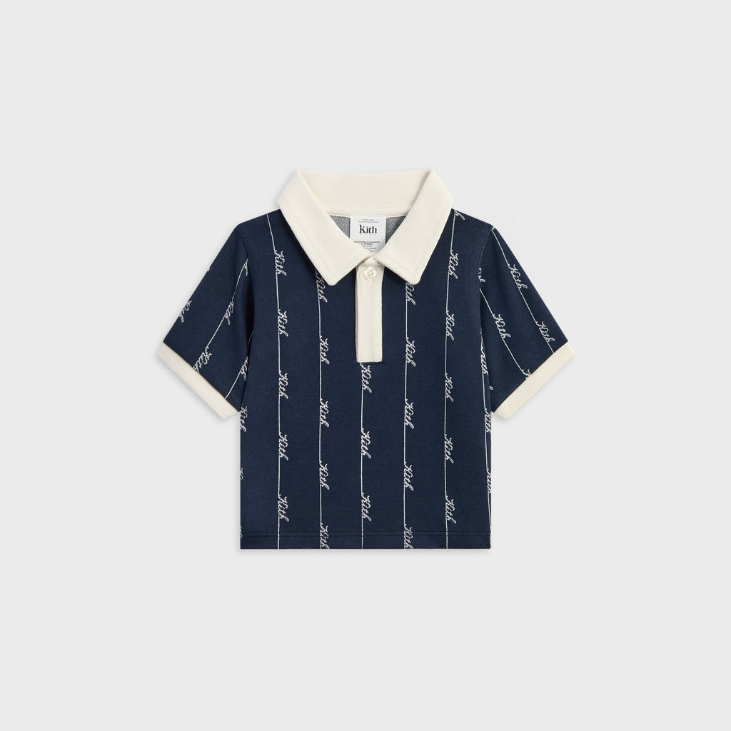 Kith Baby Script Knit Tilden Polo - Nocturnal