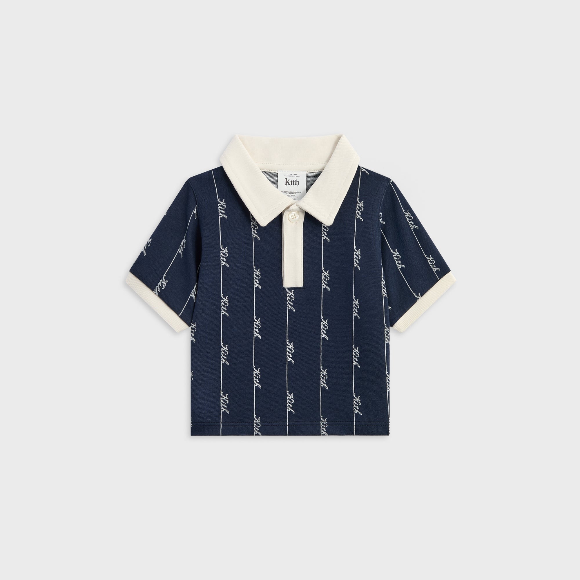 Kith Baby Script Knit Tilden Polo - Nocturnal