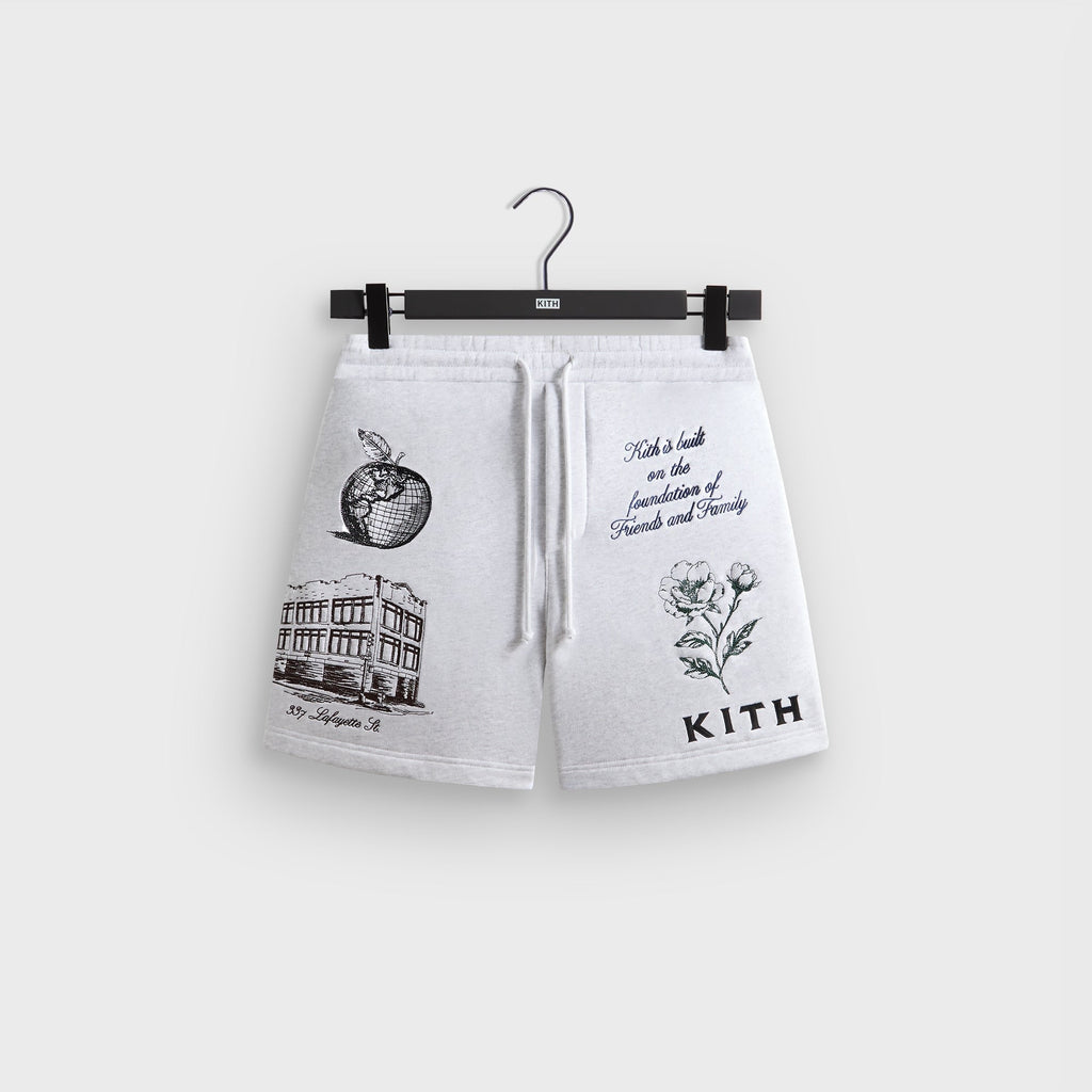 Kith New York To The World Curtis Short - Light Heather Grey