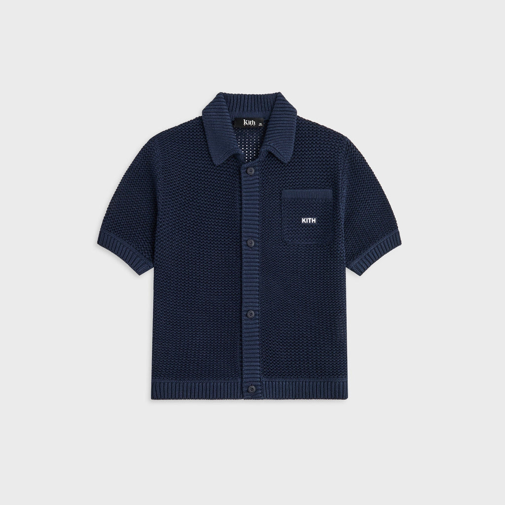 Kith Kids Textured Button Down Tilden Shirt - Nocturnal