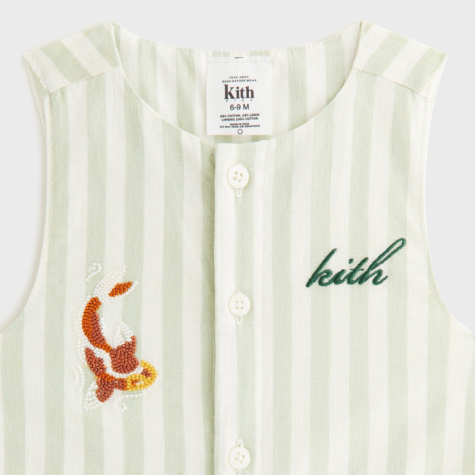 Kith Baby Embroidered Odin Shortall Set - Sage