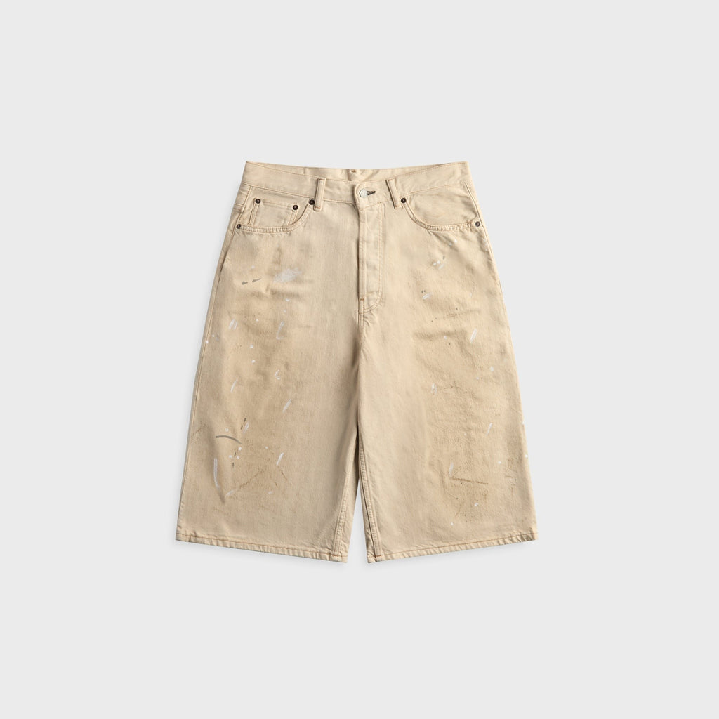Acne Studios Distressed Denim Short - White