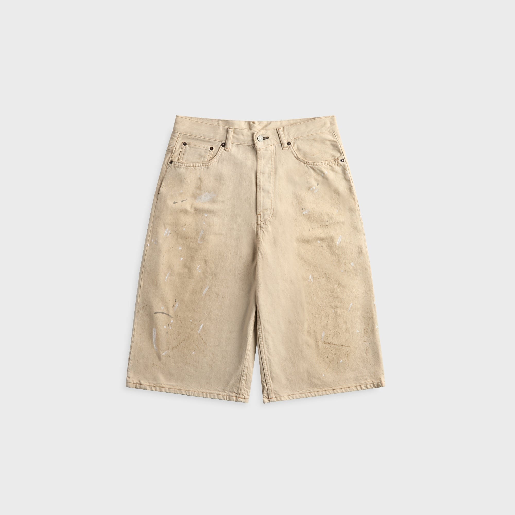 Acne Studios Distressed Denim Short - White