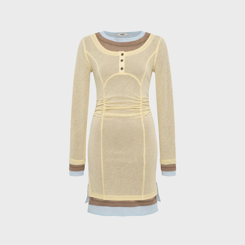 Siedres Lyna Contrast Layered Mesh Mini Dress - Multi