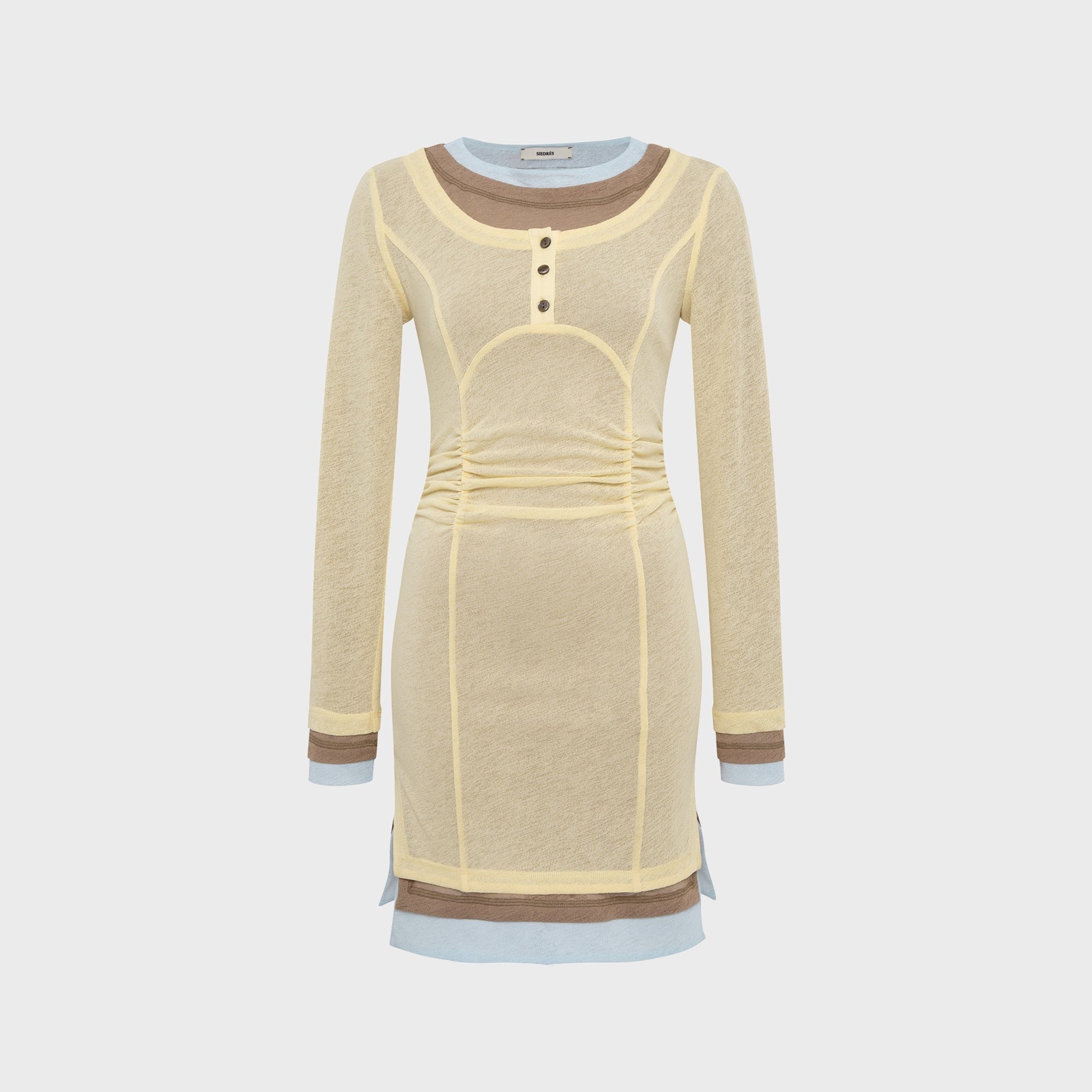 Siedres Lyna Contrast Layered Mesh Mini Dress - Multi