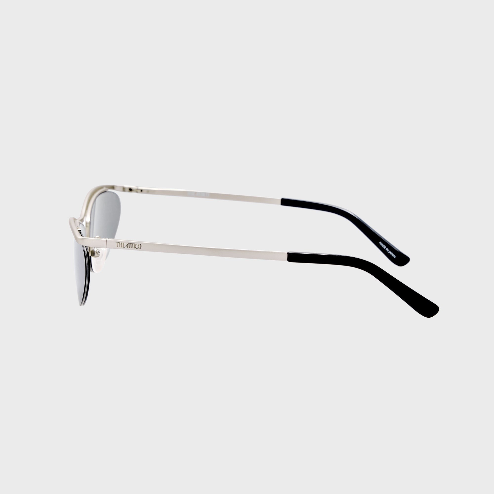 The Attico Charlotte Sunglasses - Matt Silver / Silver Mirror