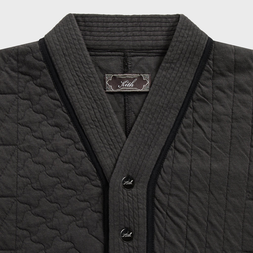 Kith Quilted Interlock Denis Pullover - Carbon