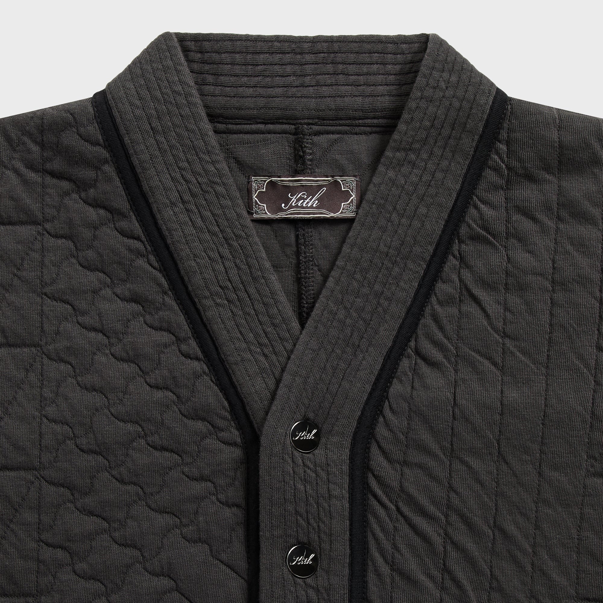 Kith Quilted Interlock Denis Pullover - Carbon