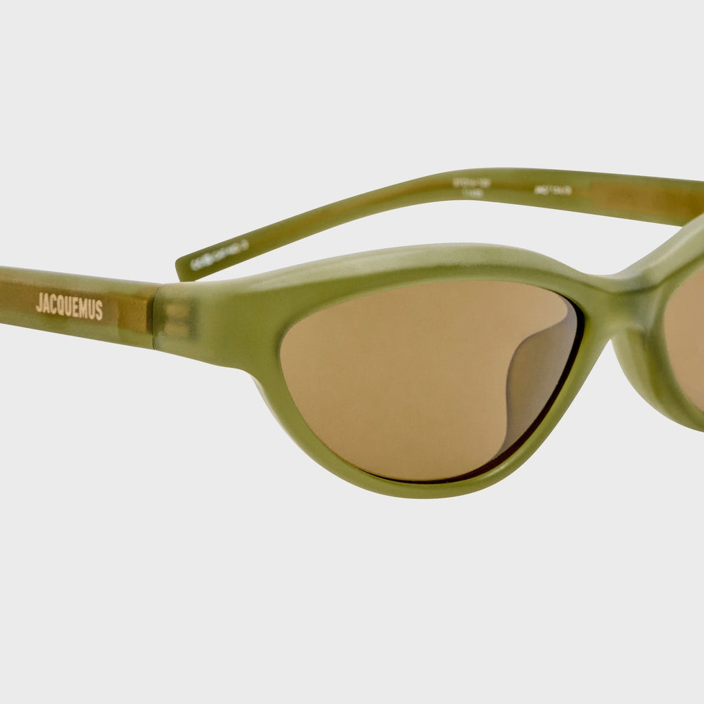 Jacquemus Curvo Frames - Sanded Green / Light Gold / Brown