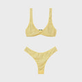 Venuja Brassiere and High Cut Brazilian Bikini Set - Jonquil