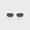 Ray-Ban x A$AP Rocky Kiliane Puffer Sunglasses - White Frame / Dark Grey Lens