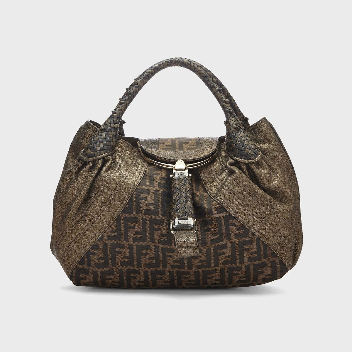 WGACA Fendi Brown Zucca Spy Bag - Brown
