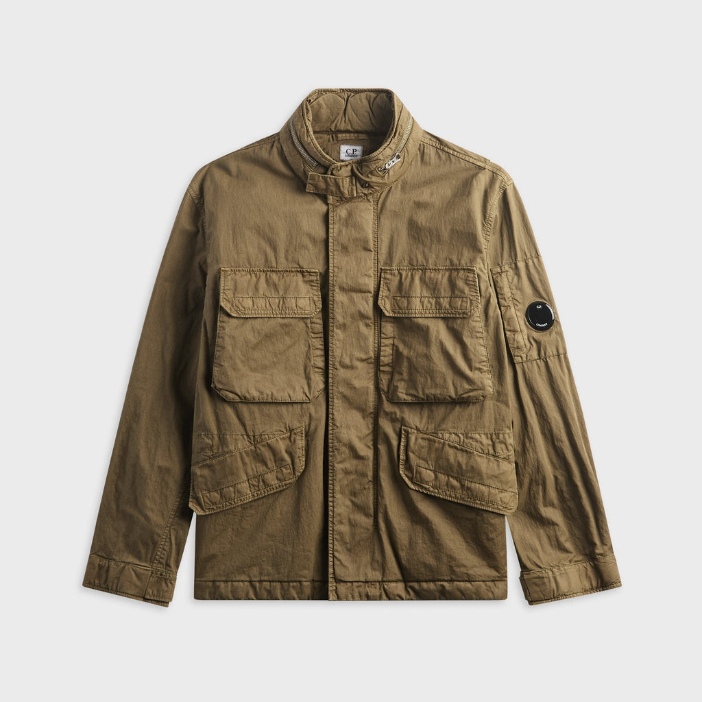 C.P. Company 50 Fili Wax Field Jacket - Dried Herb