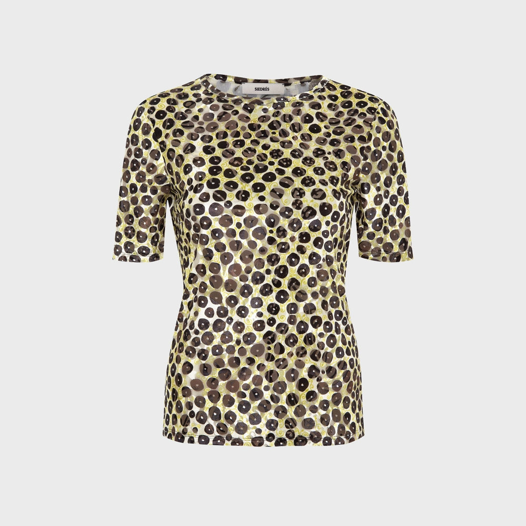 Siedres Idyl Velvet Devoré Open Back Top - Multi