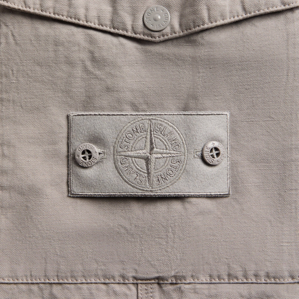 Stone Island Ghost Cotton-Linen Canvas Trouser - Dust Grey