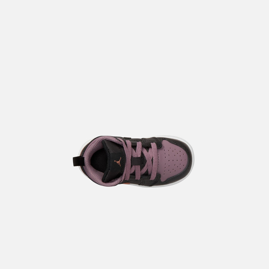 Nike TD Air Jordan 1 Mid Se - Black / Sky J Orange / Sky J Mauve / White